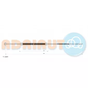 Tirette à câble, frein de stationnement ADRIAUTO 11.0281