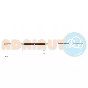 Tirette à câble, frein de stationnement ADRIAUTO 11.2220