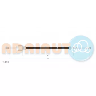 Tirette à câble, commande d'embrayage ADRIAUTO 13.0112