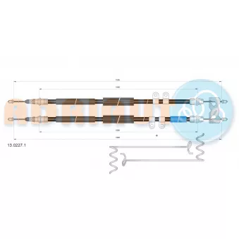 Tirette à câble, frein de stationnement ADRIAUTO OEM 4419303