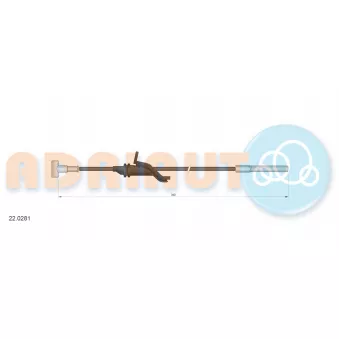 Tirette à câble, frein de stationnement ADRIAUTO OEM BP4K44150C