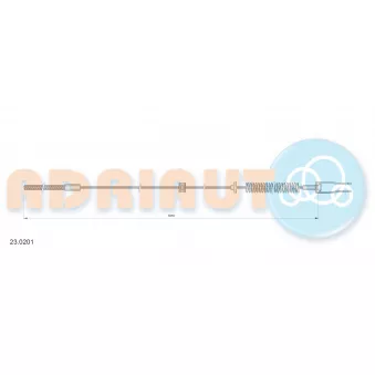 Tirette à câble, frein de stationnement ADRIAUTO 23.0201