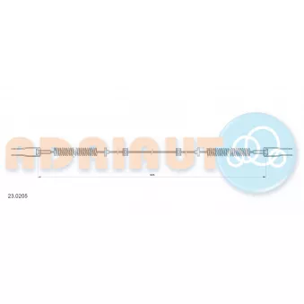 Tirette à câble, frein de stationnement ADRIAUTO 23.0205