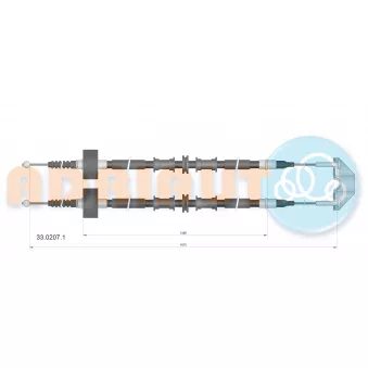ADRIAUTO 33.0207.1 - Tirette à câble, frein de stationnement