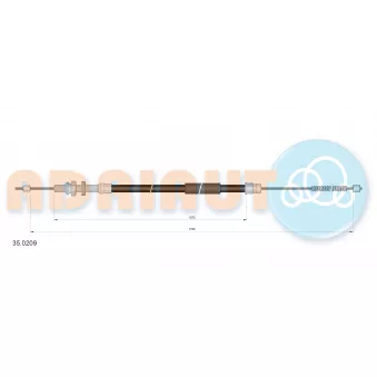 Tirette à câble, frein de stationnement ADRIAUTO OEM 483475