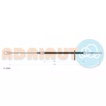 ADRIAUTO 41.0209 - Tirette à câble, frein de stationnement arrière gauche
