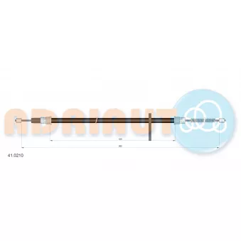 Tirette à câble, frein de stationnement arrière droit ADRIAUTO OEM 7700539992