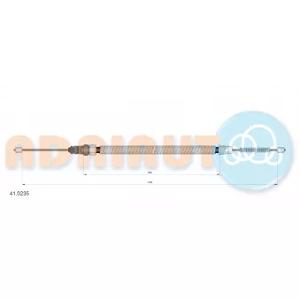 Tirette à câble, frein de stationnement arrière gauche ADRIAUTO OEM 7704002271