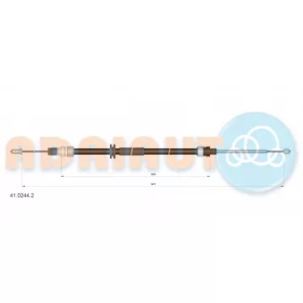 Tirette à câble, frein de stationnement ADRIAUTO [41.0244.2]