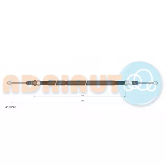 ADRIAUTO 41.0246 - Tirette à câble, frein de stationnement