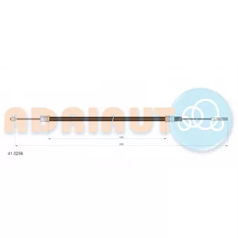 ADRIAUTO 41.0256 - Tirette à câble, frein de stationnement