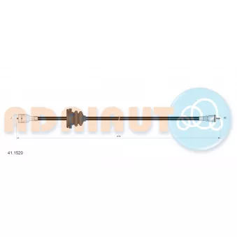 ADRIAUTO 41.1520 - Câble flexible de commande de compteur