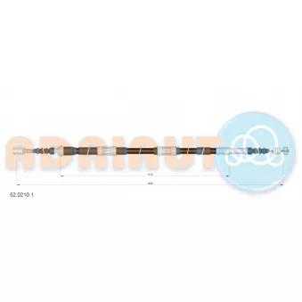 Tirette à câble, frein de stationnement arrière droit ADRIAUTO 52.0210.1