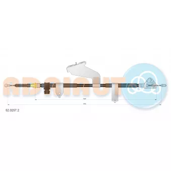 Tirette à câble, frein de stationnement arrière gauche ADRIAUTO 52.0257.2 pour TOYOTA YARIS 1.4 D4d - 90cv