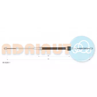 Tirette à câble, frein de stationnement ADRIAUTO OEM 1S0609721A