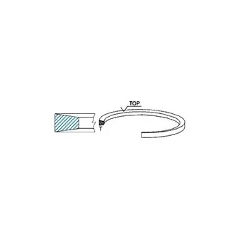 KOLBENSCHMIDT 63536 - Segment de piston