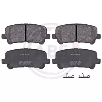 Jeu de 4 plaquettes de frein arrière A.B.S. 35354 pour TOYOTA HIACE 2.8 - 163cv