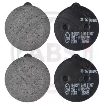 Kit de plaquettes de frein, disque de frein de stationnement A.B.S. OEM 95570825