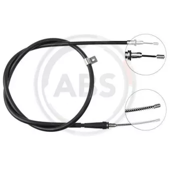 Tirette à câble, frein de stationnement A.B.S. K14648 pour NISSAN NOTE 1.5 DCI - 86cv
