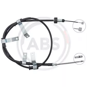 Tirette à câble, frein de stationnement A.B.S. K16033 pour KIA SOUL 1.6 CVVT - 129cv