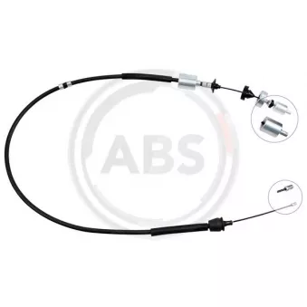 Tirette à câble, commande d'embrayage A.B.S. K28490 pour RENAULT CLIO 1.9 D - 65cv