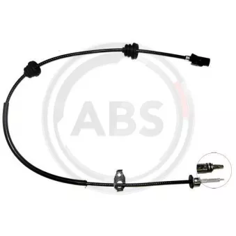 Câble flexible de commande de compteur A.B.S. [K43125]