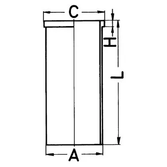 Chemise de cylindre KOLBENSCHMIDT 88624110 pour ASTRA HD 8 FT 75,250 - 249cv