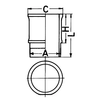 Chemise de cylindre KOLBENSCHMIDT 88634110