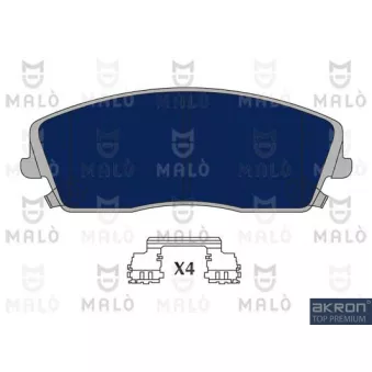 AKRON-MALÒ 1051071 - Jeu de 4 plaquettes de frein avant