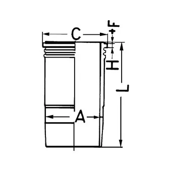 Chemise de cylindre KOLBENSCHMIDT 89380110 pour MERCEDES-BENZ NG 1926 AK - 256cv