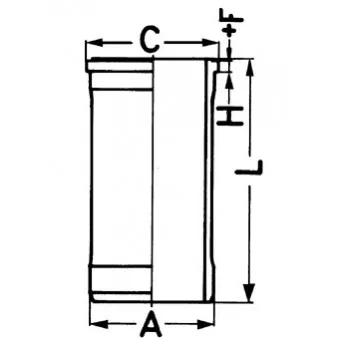 Chemise de cylindre KOLBENSCHMIDT 89417110 pour MERCEDES-BENZ LK/LN2 400 E 34 T, 440 E 34 T - 345cv