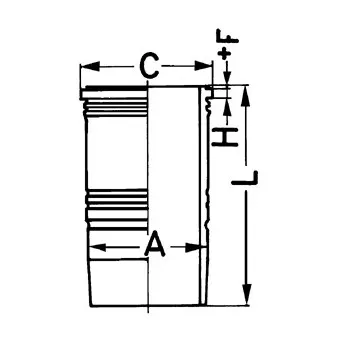 Chemise de cylindre KOLBENSCHMIDT 89518120 pour VAN HOOL A-Serie A 330 CNG - 245cv