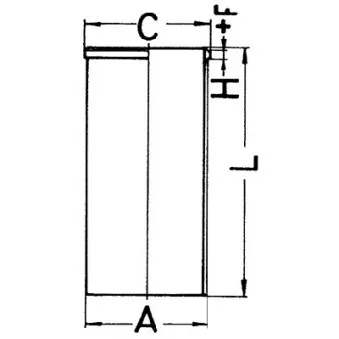 Chemise de cylindre KOLBENSCHMIDT 89527190 pour RENAULT TRUCKS MIDLINER S 120,08/A - 112cv
