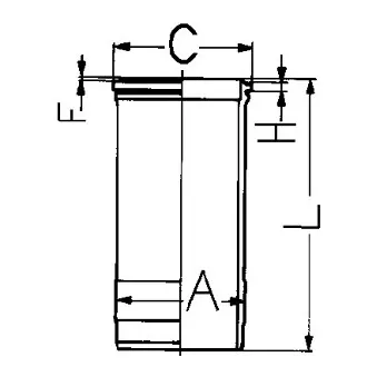 Chemise de cylindre KOLBENSCHMIDT 89868110 pour MERCEDES-BENZ AXOR F 16/500 - 500cv