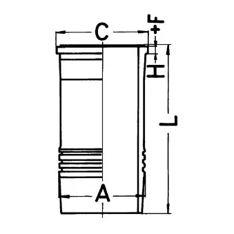 Chemise de cylindre KOLBENSCHMIDT 89900110 pour IVECO EUROTRAKKER MP 410 E 44 H Cursor - 440cv