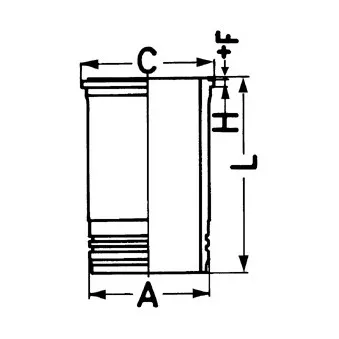 Chemise de cylindre KOLBENSCHMIDT 89902110 pour ASKAM AS 950 Super TS - 240cv