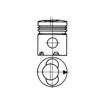 Piston KOLBENSCHMIDT 92815610 pour DEUTZ-FAHR D06 D3006, D3006P - 30cv