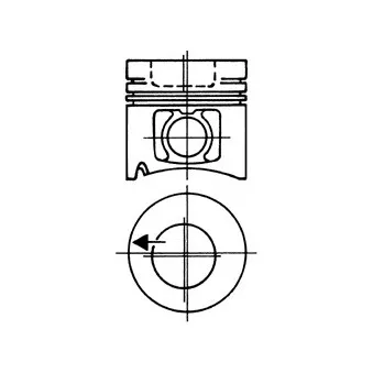 Piston KOLBENSCHMIDT 93484702 pour MERCEDES-BENZ MK 2628 AS - 280cv