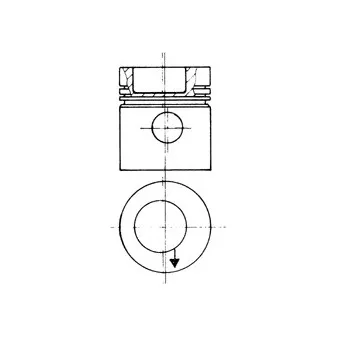 Piston KOLBENSCHMIDT 93831606 pour MERCEDES-BENZ UNIMOG U 1650,U 1650L - 156cv