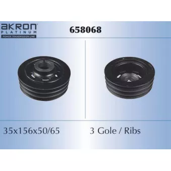 AKRON-MALÒ 658068 - Poulie, vilebrequin