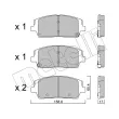 METELLI 22-1244-0 - Jeu de 4 plaquettes de frein avant