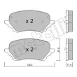 METELLI 22-1247-0 - Jeu de 4 plaquettes de frein avant