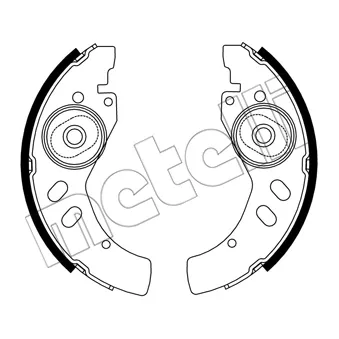 Jeu de mâchoires de frein METELLI 53-0745