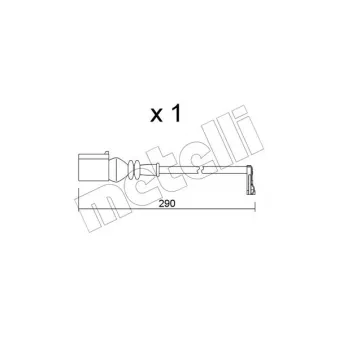 Contact d'avertissement, usure des plaquettes de frein METELLI OEM 2N0615437A