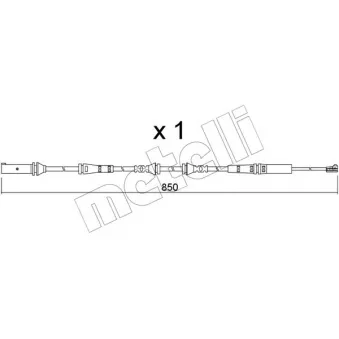 METELLI SU.366 - Contact d'avertissement, usure des plaquettes de frein