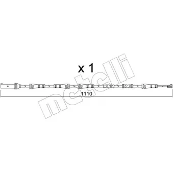 METELLI SU.368 - Contact d'avertissement, usure des plaquettes de frein