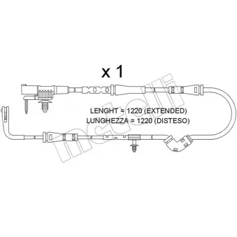 METELLI SU.386 - Contact d'avertissement, usure des plaquettes de frein
