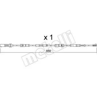 METELLI SU.408 - Contact d'avertissement, usure des plaquettes de frein