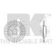 NK 202591 - Jeu de 2 disques de frein avant
