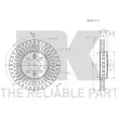 NK 203997 - Jeu de 2 disques de frein avant